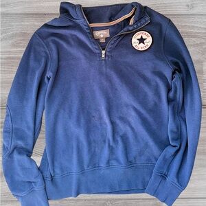Converse Men's Navy Zip-Up Sweater